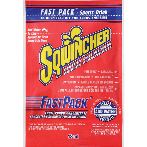 Sqwincher&reg; Rehydration Drink Fast Pack&reg;, Single Serve, Fruit Punch Distribution Jean Lapalme