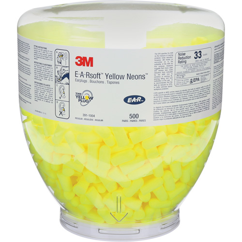 E-A-Rsoft Yellow Neons Earplugs, Bulk - Canister Distribution Jean Lapalme