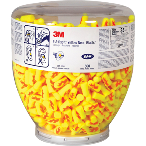 E-A-Rsoft Yellow Neons Earplugs, Bulk - Canister Distribution Jean Lapalme