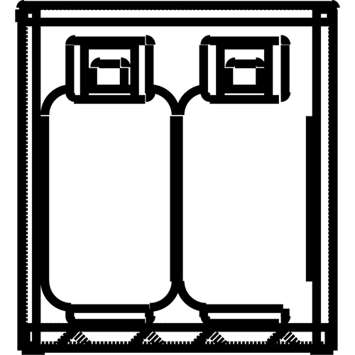 Armoires en aluminium pour bouteilles GPL, nbre de bouteilles: 4, 30" , 32" , 33-1/2" , Argent Distribution Jean Lapalme