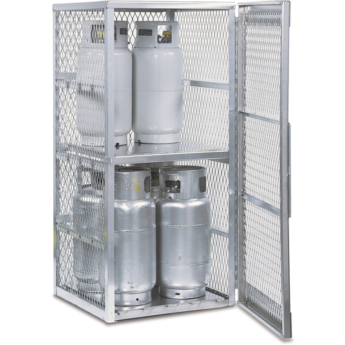 Armoires en aluminium pour bouteilles GPL, nbre de bouteilles: 8, 30" , 32" , 65" , Argent Distribution Jean Lapalme