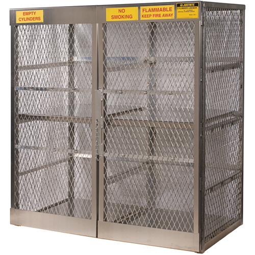 Armoires en aluminium pour bouteilles GPL, nbre de bouteilles: 16, 60" , 32" , 65" , Argent Distribution Jean Lapalme