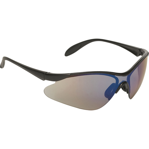 Lunettes de s&eacute;curit&eacute; JS410, Lentille Bleu/Miroir, Antibu&eacute;e/Anti-&eacute;gratignures, R&eacute;pond ou surpasse la norme CSA Z94.3 Distribution Jean Lapalme