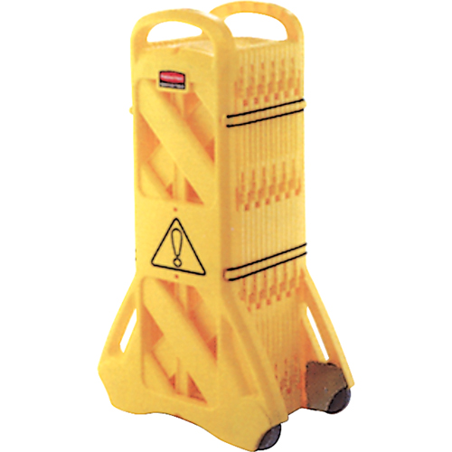 Barri&egrave;res mobiles portatives, 13' lo, Plastique, Jaune Distribution Jean Lapalme
