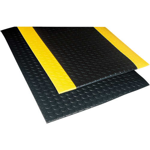 Tapis Sof-Tred No 419 avec Dyna-Shield, Losange, 3' x 12' x 1/2", Noir, PVC Distribution Jean Lapalme