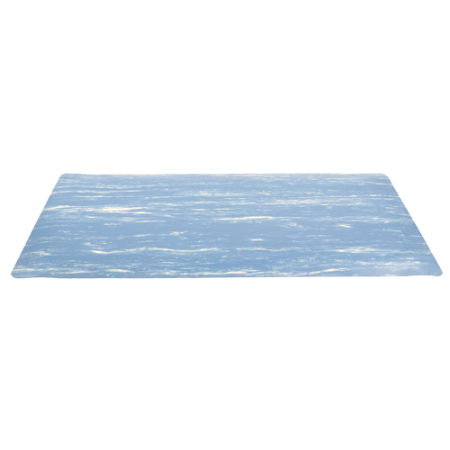 Tapis &agrave; surface marbr&eacute; Sof-Tyle Grande No 970, Lisse, 2' x 3' x 1", Bleu, Caoutchouc Distribution Jean Lapalme