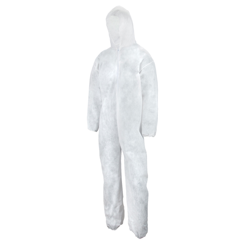 Heavy Weight Coveralls, Medium, White, Polypropylene Distribution Jean Lapalme