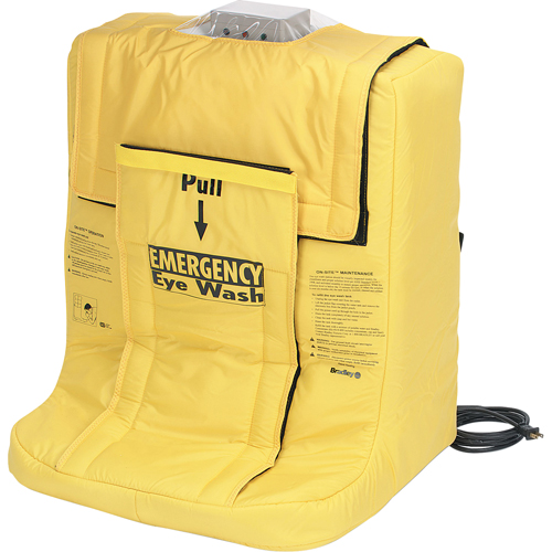 Douche oculaire On-Site avec enveloppe chauffante, Aliment&eacute; par gravit&eacute;, Capacit&eacute; 7 gal., Conformit&eacute; ANSI Z358.1 Distribution Jean Lapalme