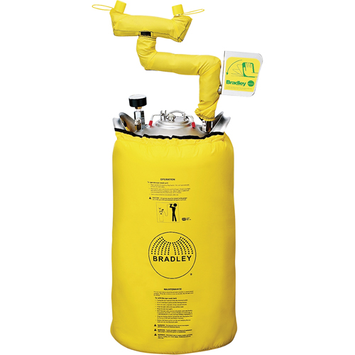 Portable Eyewash Station With Heater Jacket, Pressurized, 15 gal. Capacity, Meets ANSI Z358.1 Distribution Jean Lapalme