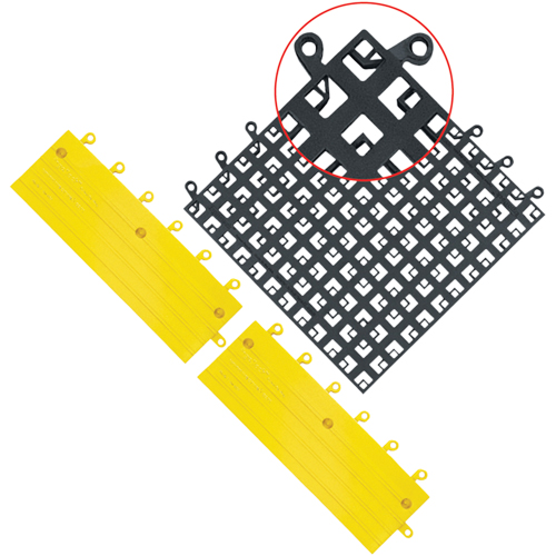Carrelage no 560 ErgoDeck , PVC, 1-1/2' la c, 1-1/2' lo, 7/8" &eacute;paisseur, Noir Distribution Jean Lapalme