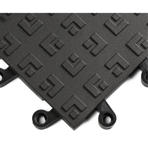 Syst&egrave;mes de carrelage ergonomiques ErgoDeck No 562, PVC, 1-1/2' la c, 1-1/2' lo, 7/8" &eacute;paisseur, Noir Distribution Jean Lapalme