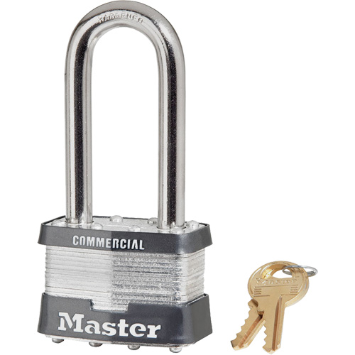 Cadenas lamin&eacute;, Argent, Cl&eacute;s diff&eacute;rentes, Acier lamin&eacute;, Largeur de 2" Distribution Jean Lapalme