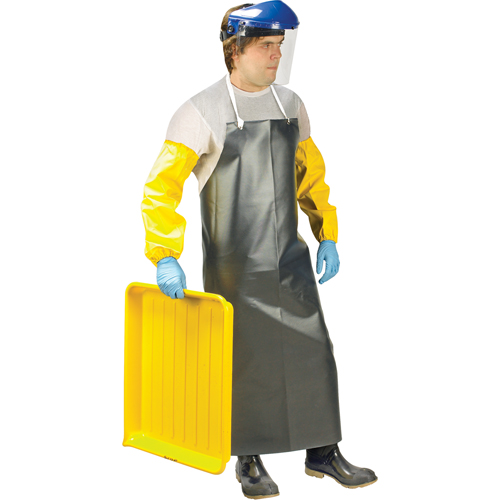 Tabliers &agrave; usage intensif, Nitrile/Polyester, 48" lo x 35" la, Noir Distribution Jean Lapalme