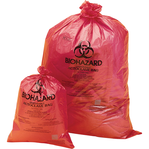 Hazardous Waste Disposal Bags, Bio-Hazard, 19" L x 14" W, 0.0317 mm, 15 L (4 Gal.) Capacity Distribution Jean Lapalme