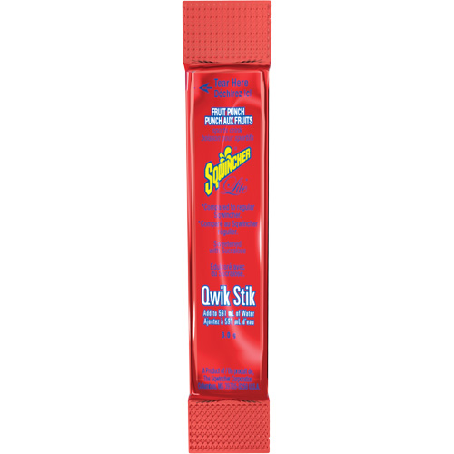 Sqwincher&reg; ZERO&reg; Qwik Stik Rehydration Drink, Powder, Fruit Punch Distribution Jean Lapalme