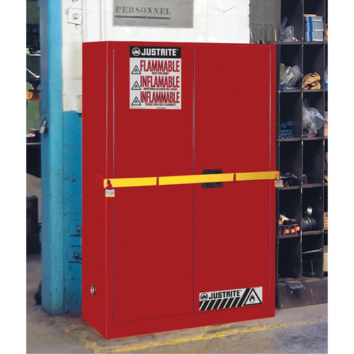 High Security Flammables Safety Cabinet with Steel Bar, 45 gal., 2 Shelves Distribution Jean Lapalme