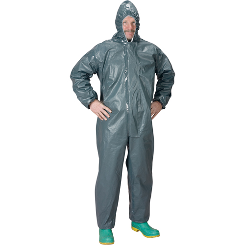 2.0 Mil CRFR Hooded Coveralls, Small, Grey, FR Treated Fabric Distribution Jean Lapalme