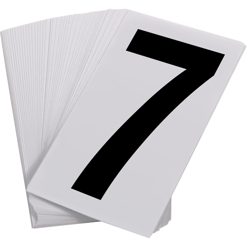 Num&eacute;ros autocollants, 7, 3-1/2" h, Noir sur blanc Distribution Jean Lapalme