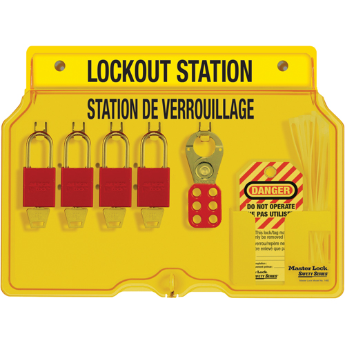 Station de verrouillage, Cadenas Aluminium, Capacit&eacute; de 4, Cadenas Compris Distribution Jean Lapalme