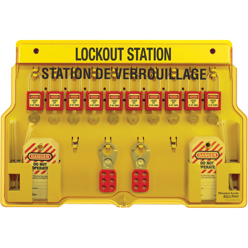 Station de verrouillage, Cadenas Aluminium, Capacit&eacute; de 10, Cadenas Compris Distribution Jean Lapalme