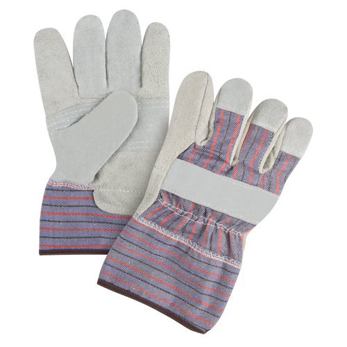 Gants d'ajusteur &agrave; paume renforc&eacute;e de premi&egrave;re qualit&eacute;, Grand, Paume en Cuir de vache refendu, Doublure en Coton Distribution Jean Lapalme