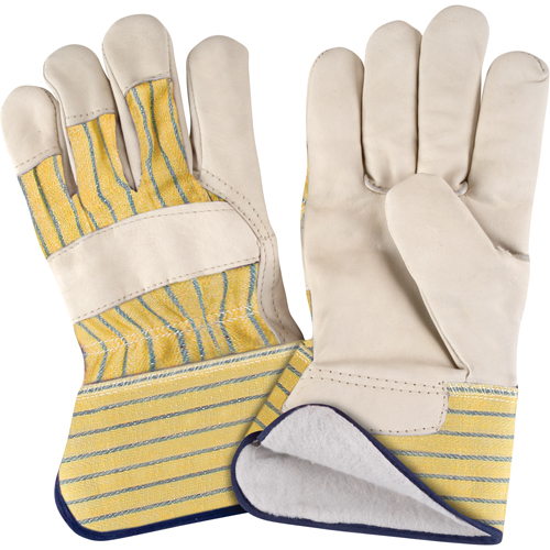 Gant pour ajusteur doubl&eacute;s pour l'hiver r&eacute;sistant &agrave; l'abrasion, T-Grand, Paume en Cuir fleur de vache, Doublure en Molleton de coton Distribution Jean Lapalme