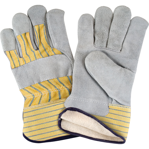Gants d'ajusteur doubl&eacute;s pour l'hiver, T-Grand, Paume en Cuir de vache refendu, Doublure en Molleton de coton Distribution Jean Lapalme