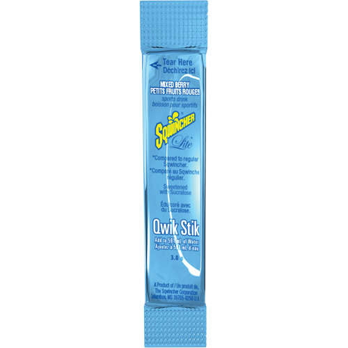 Sqwincher&reg; Boisson de r&eacute;hydratation ZERO Qwik Stik, Poudre, M&eacute;lange de baies Distribution Jean Lapalme