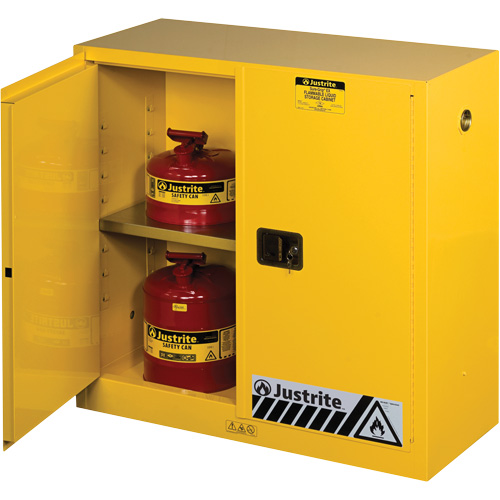 Sure-Grip&reg; Ex Flammable Storage Cabinets, 30 gal., 2 Door, 43" W x 44" H x 18" D Distribution Jean Lapalme