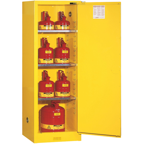 Armoire de s&eacute;curit&eacute; pour produits inflammables EX Slimline Sure-Grip , 22 gal., 1 Porte(s), 23,25" La x 65" h x 18" p Distribution Jean Lapalme
