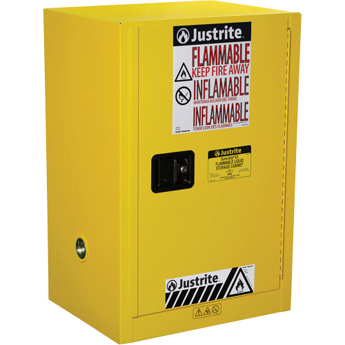 Armoire de s&eacute;curit&eacute; compacte pour produits inflammables EX Sure-Grip, 12 gal., 1 Porte(s), 23,25" La x 35" h x 18" p Distribution Jean Lapalme