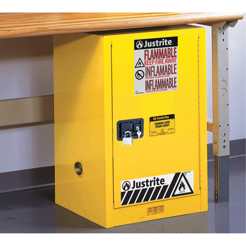Armoire de s&eacute;curit&eacute; compacte pour produits inflammables EX Sure-Grip, 12 gal., 1 Porte(s), 23,25" La x 35" h x 18" p Distribution Jean Lapalme