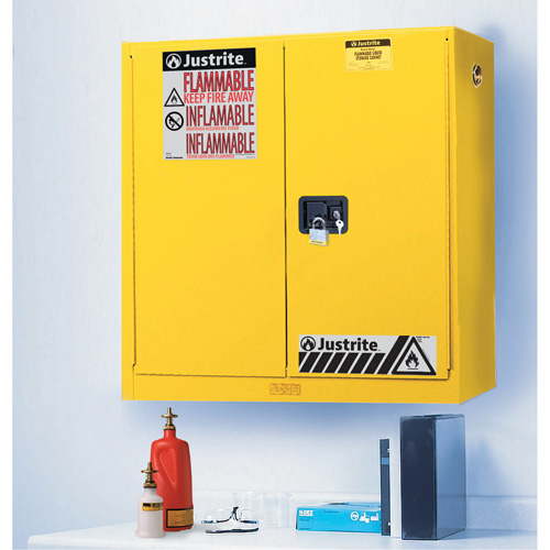 Armoires de s&eacute;curit&eacute; murales Sure-Grip EX, 20 gal., 2 Porte(s), 43" La x 44" h x 12" p Distribution Jean Lapalme