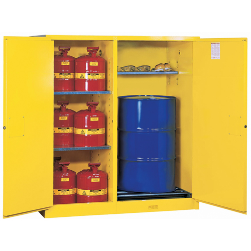 Sure-Grip&reg; EX Double-Duty Safety Cabinets, 115 US gal. Cap., Yellow Distribution Jean Lapalme