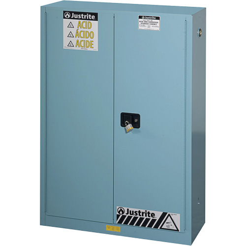 Armoires de s&eacute;curit&eacute; pour acides & produits corrosifs avec doublure ChemCor, 45 gal., 43" x 65" x 18" Distribution Jean Lapalme