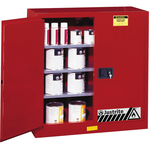 Sure-Grip&reg; EX Combustibles Safety Cabinet for Paint and Ink, 40 gal., 3 Shelves Distribution Jean Lapalme