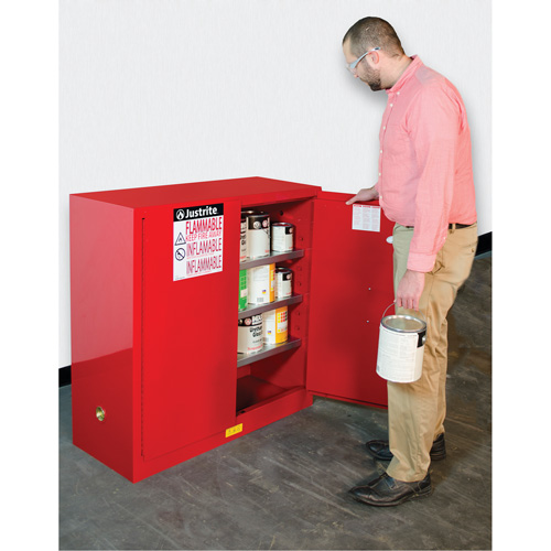 Sure-Grip&reg; EX Combustibles Safety Cabinet for Paint and Ink, 40 gal., 3 Shelves Distribution Jean Lapalme