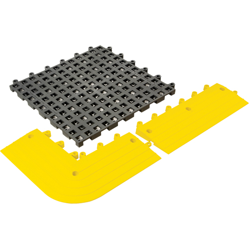 Tapis Ergodeck tout usage No 564 & No 566, PVC, 1-1/2' la c, 1-1/2' lo, 7/8" &eacute;paisseur, Charbon Distribution Jean Lapalme