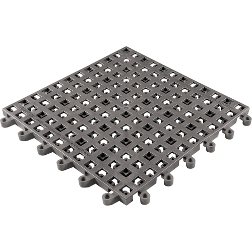 Tapis Ergodeck tout usage No 564 & No 566, PVC, 1-1/2' la c, 1-1/2' lo, 7/8" &eacute;paisseur, Charbon Distribution Jean Lapalme