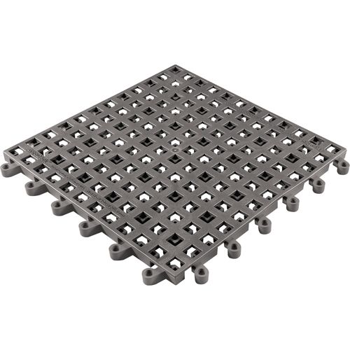 Tapis Ergodeck tout usage No 564 & No 566, PVC, 1-1/2' la c, 1-1/2' lo, 7/8" &eacute;paisseur, Charbon Distribution Jean Lapalme
