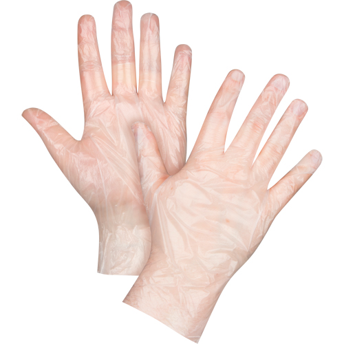 Economy Disposable Gloves, Small, Polyethylene, 1-mil, Powder-Free, Clear Distribution Jean Lapalme