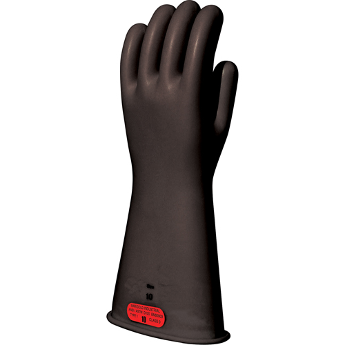 Gants isolants en caoutchouc naturel noir, ASTM classe 0, Taille 8, 14" lo Distribution Jean Lapalme