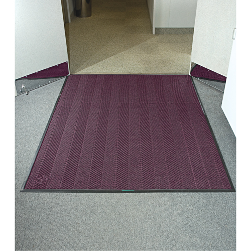 Tapis WaterHog Max Classic &agrave; motif chevrons, Essuie-pieds/grattoir, 3' x 3' x 3/8", Marron Distribution Jean Lapalme