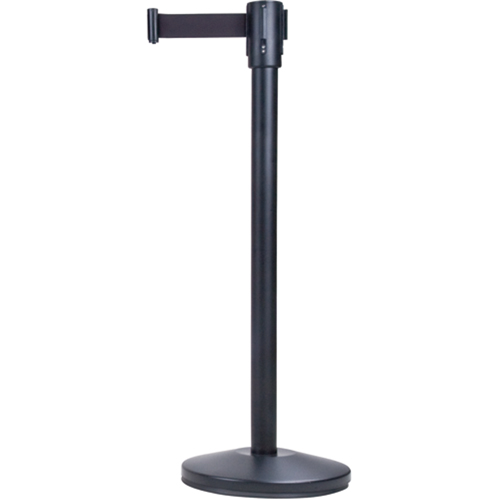 Free-Standing Crowd Control Barrier, Steel, 35" H, Black Tape, 7' Tape Length Distribution Jean Lapalme
