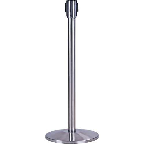 Poteau r&eacute;cepteur pour barri&egrave;res sur pieds pour le contr&ocirc;le des foules, Hauteur de 35", Acier inoxydable Distribution Jean Lapalme