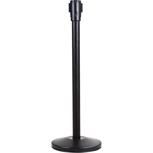 Poteau r&eacute;cepteur pour barri&egrave;res sur pieds pour le contr&ocirc;le des foules, Hauteur de 35", Noir Distribution Jean Lapalme