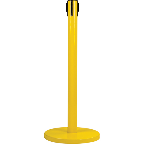 Poteau r&eacute;cepteur pour barri&egrave;res sur pieds pour le contr&ocirc;le des foules, Hauteur de 35", Jaune Distribution Jean Lapalme