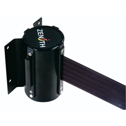 Wall Mount Barrier, Steel, Screw Mount, 12', Black Tape Distribution Jean Lapalme
