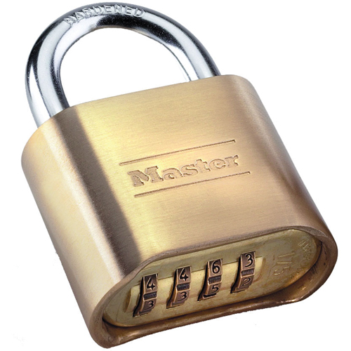 Cadenas &agrave; combinaison, Argent, Rev&ecirc;tement en laiton, Largeur de 2" Distribution Jean Lapalme