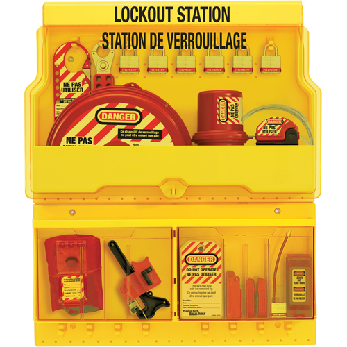 Deluxe Lockout Stations, Aluminum Padlocks, 32 Padlock Capacity, Padlocks Included Distribution Jean Lapalme